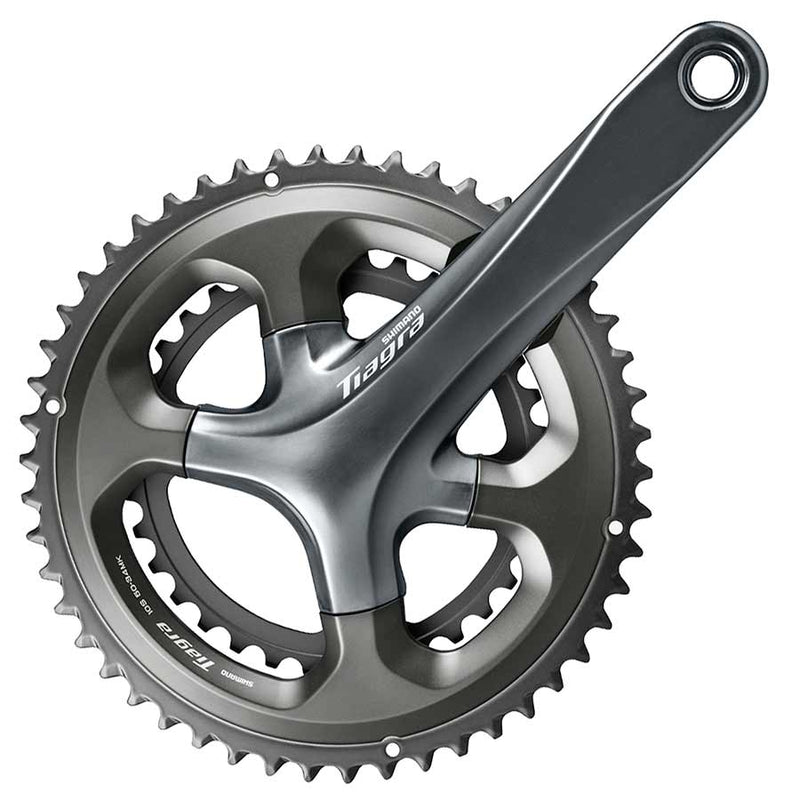 Shimano, Tiagra FC-4700, Crankset, 10 sp., 172.5mm, 34/50T, BCD:110, H2, 68mm, 43.5mm, Black