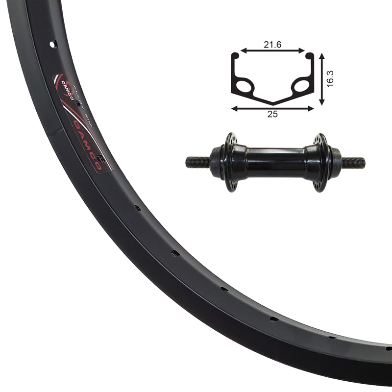 20" X 1.75 ALLOY ALL BLACK (SINGLE WALL)