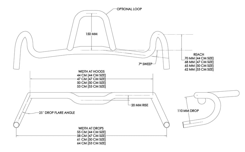 Redshift Kitchen Sink Low Flare Handlebar