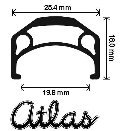 velocity Atlas 700c 36H Silver Rim