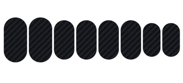 Lizard skin carbon fibre frame patches