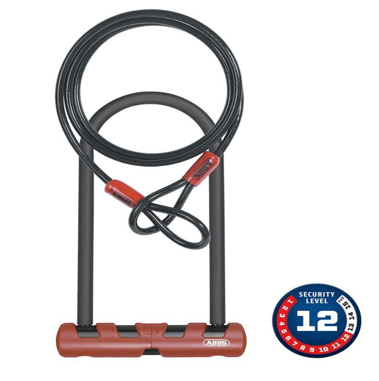 未使用　Abus　アブス　Ultimate 420+Loop Cable Abus Ultimate 420 U-Lock + Loop Cable – Joe Mamma Cycles