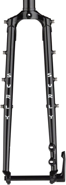 Surly Disc Trucker Fork - 700c, 1-1/8" Straight, 100x12 mm Thru-Axle, Steel, Disc, Black